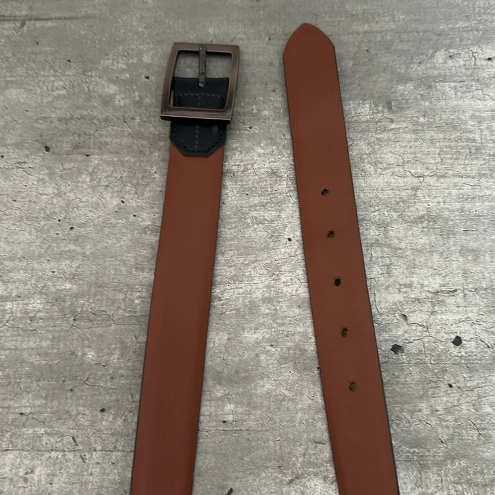 Ted Baker  Blue and Brown Leather Reversible Belt